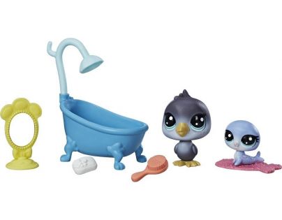 Hasbro Littlest Pet Shop Tematický set se 2 zvířátky Koupání