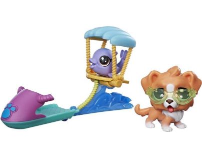 Hasbro Littlest Pet Shop Tematický set se 2 zvířátky Paragliding