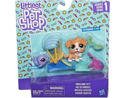 Hasbro Littlest Pet Shop Tematický set se 2 zvířátky Paragliding