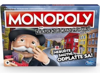 Hasbro Monopoly pro všechny, kdo neradi prohrávají SK verzia