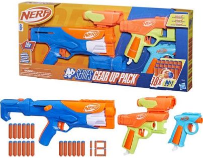 Hasbro Nerf Gear up pack puška + 2 pistole + 18 šipek - Poškozený obal