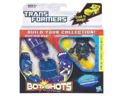 Transformers BOT SHOTS 3 transformeři Hasbro 37973 - DeceptionBrawl Showave Ironhide
