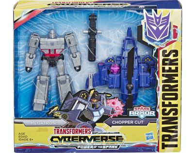 Hasbro Transformers Cyberverse Spark Armour Elite figurka Megatron a Chopper Cut