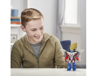 Hasbro Transformers Cyberverse Spark Armour Elite figurka Optimus Prime a Sky Turbine