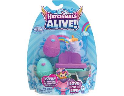 Hatchimals Hrací set s krmící židlí pro zvířátka