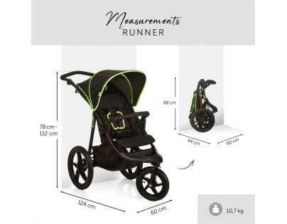 Hauck Hauck Sporťák Runner black neon yellow