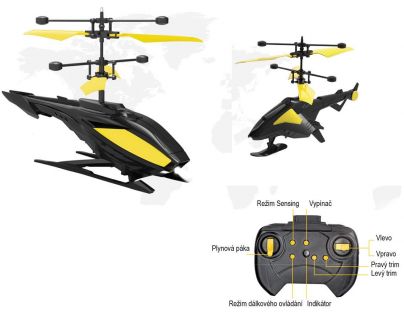 Made Helikoptéra Predátor 2 kanály na dálkové ovládání