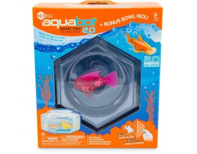 Hexbug Aquabot Led s akváriem - Piraňa růžová