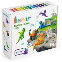 Hey Clay Dračí ostrov modelovací sada s doplňky, 15 tub