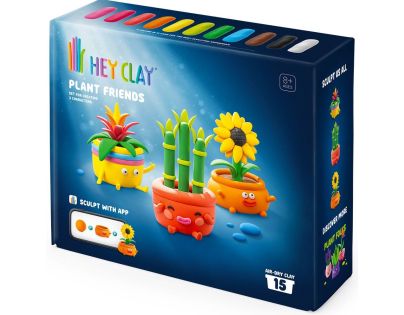 Hey Clay Rostlinkoví přátelé modelovací sada s doplňky, 15 tub