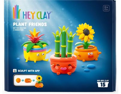 Hey Clay Rostlinkoví přátelé modelovací sada s doplňky, 15 tub