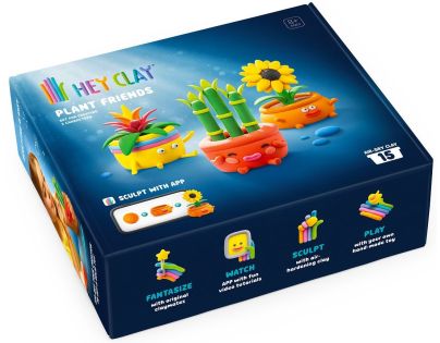 Hey Clay Rostlinkoví přátelé modelovací sada s doplňky, 15 tub