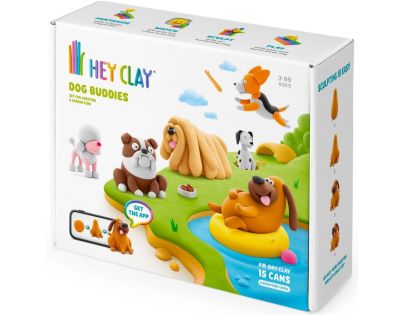 HEY CLAY SET DOG BUDDIES 15PK CEE