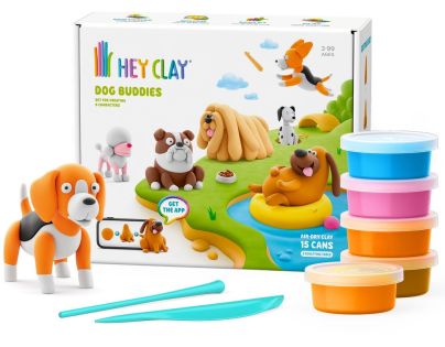 HEY CLAY SET DOG BUDDIES 15PK CEE