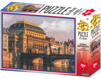 HM Studio 3D Puzzle Praha Národní divadlo 500 dílků