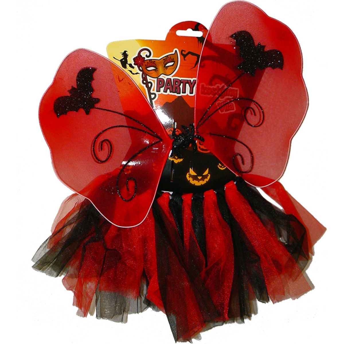 HM Studio Dětský kostým Halloween víla červená