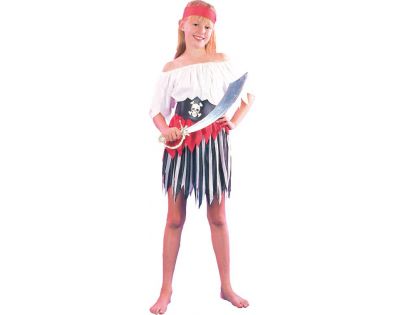 HM Studio Dětský kostým Pirátka 130-140 cm