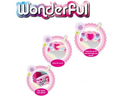 HM Studio Kosmetický stolek s příslušenstvím 23 ks