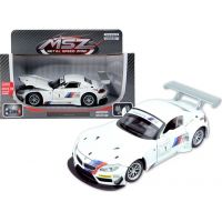 HM Studio kovový model BMW Z4 GT3 1:24 bílé