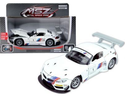 HM Studio kovový model BMW Z4 GT3 1:24 bílé