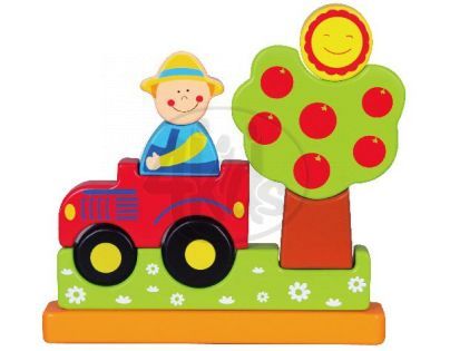 HM STUDIO 16V59701 - Magnetická skládačka - traktor