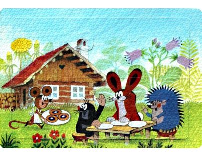 HM Studio Puzzle pěnové Krtek před chaloupkou 6 dílků