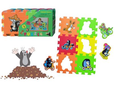 HM Studio Puzzle pěnové Krtek 6 dílků