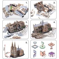 HM Studio Puzzle 3D Katedrála Kolín nad Rýnem 179 dílků 4