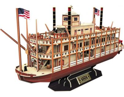 HM Studio Puzzle 3D Mississippi Steamboat 142 dílků