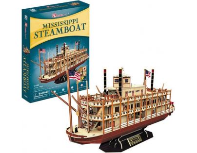 HM Studio Puzzle 3D Mississippi Steamboat 142 dílků