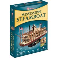 HM Studio Puzzle 3D Mississippi Steamboat 142 dílků 3