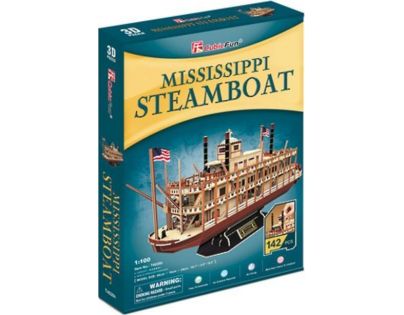 HM Studio Puzzle 3D Mississippi Steamboat 142 dílků