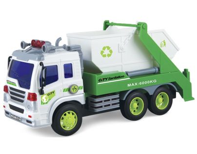 HM Studio Úklidové auto s kontejnerem setrvačník
