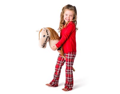 Hobby horse Gracia, béžová klisna na tyči, provázková hříva
