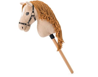 Hobby horse Gracia, béžová klisna na tyči, provázková hříva