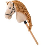 Hobby horse Gracia, béžová klisna na tyči, provázková hříva
