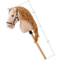 Hobby horse Gracia, béžová klisna na tyči, provázková hříva 3