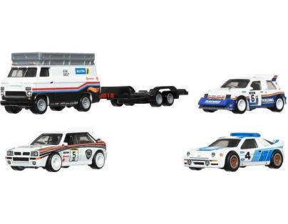 Hot Wheels 3 ks Prémiový angličák s týmovým tahačem dodávka