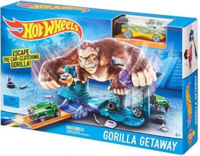 Hot Wheels BGH87 Dráha závodní překážky - Gorilla Getaway