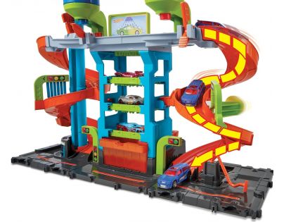 Hot Wheels City Color Shifters automyčka se spirálou