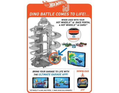 Hot Wheels city garáž s T-rexem