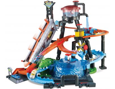 Hot Wheels City ultimátní automyčka s aligátorem