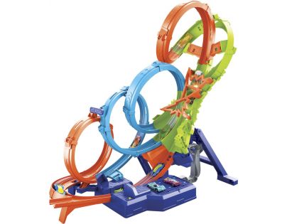 Hot Wheels Dráha se čtyřmi smyčkami