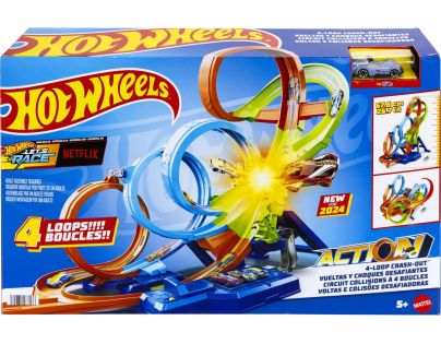 Hot Wheels Dráha se čtyřmi smyčkami