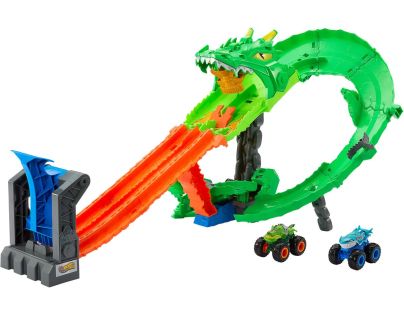 Hot Wheels Monster Trucks dráha dračí zkáza