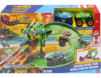 Hot Wheels Monster Trucks dráha dračí zkáza