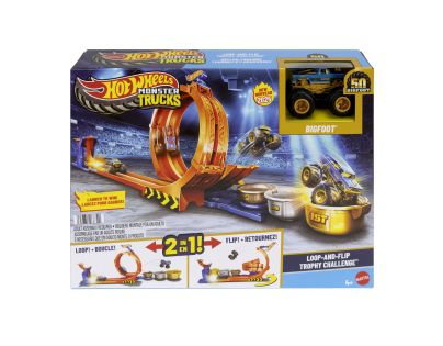 Hot Wheels Monster Trucks dráha se smyčkou a Bigfootem