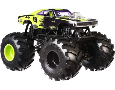 Hot Wheels Monster trucks kaskadérské kousky Dodge Charger RT černý
