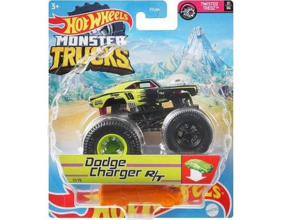 Hot Wheels Monster trucks kaskadérské kousky Dodge Charger RT černý