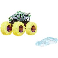 Hot Wheels Monster Trucks Power Smashers truck Skelesaurus - žlutá kola